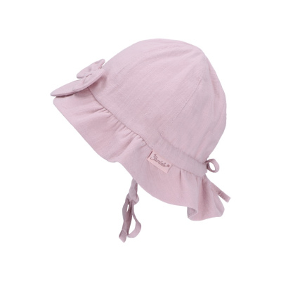 STERNTALER Klobouk lněný s mašlí na zavazování UV 50+ pink holka-35 cm-1-2 m