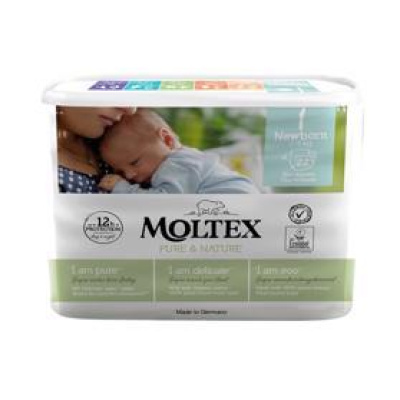 MOLTEX Pure&Nature Pleny jednorázové Newborn (2-4 kg) 22 ks