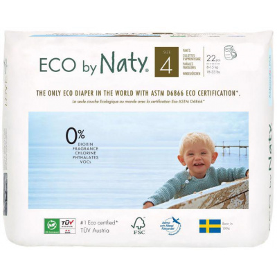 ECO BY NATY PANTS Kalhotky plenkové jednorázové 4 (8-15 kg) 22 ks