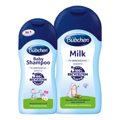 BÜBCHEN Set Baby šampon 200 ml+ Baby mléko 400 ml