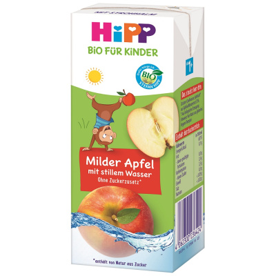 HiPP BIO Nápoj Jemné jablko s neperlivou pramenitou vodou 200ml od 1 roku