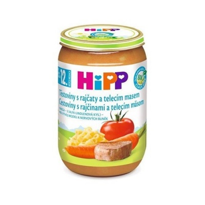 HiPP BIO Rajčata s těstovinami a telecím masem 220 g