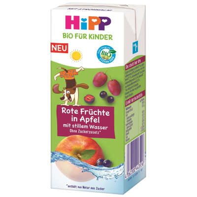 HiPP BIO Nápoj Jemné jablko a ovoce s neperlivou pramenitou vodou 200ml od 1 roku