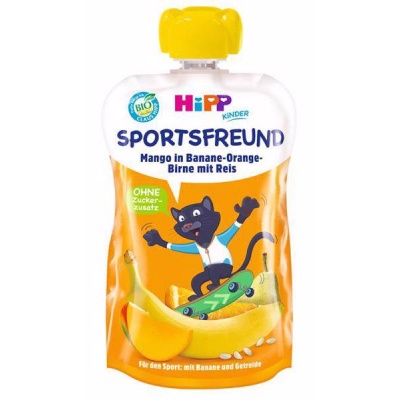 HiPP BIO Sport Hruška-Pomeranč-Mango-Banán-Rýže 120 g