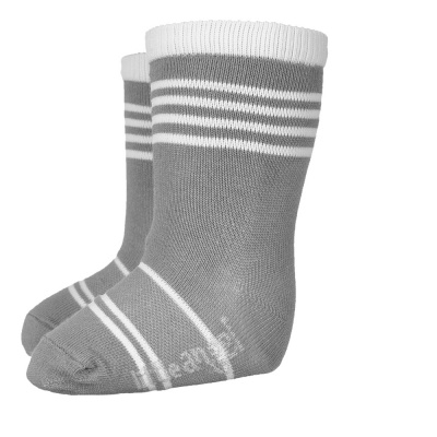 Little Angel-Ponožky STYL ANGEL - Outlast® - tm.šedá/bílá Velikost: 25-29 | 17-19 cm