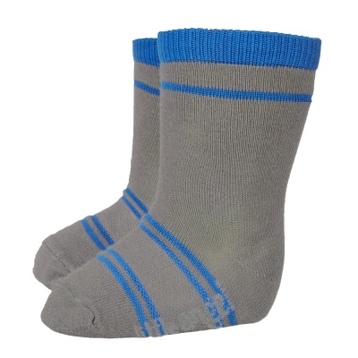 Little Angel-Ponožky STYL ANGEL - Outlast® - tm.šedá/modrá Velikost: 20-24 | 14-16 cm