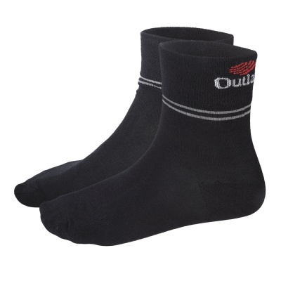 Little Angel-Ponožky Outlast® - černá/pruh šedý Velikost: 39-42