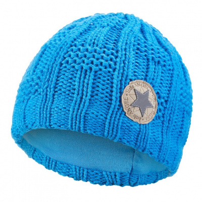 Little Angel-Čepice pletená mřížka Outlast ® - modrá Velikost: 2 | 39-41 cm