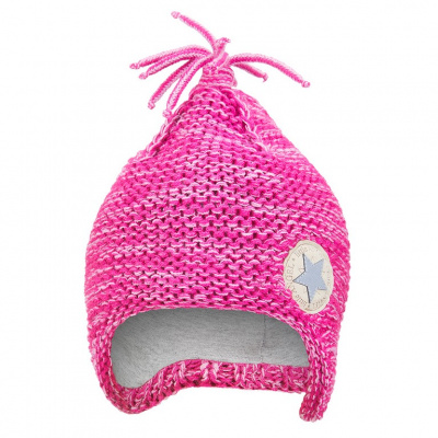 Little Angel-Čepice pletená na uši Outlast ® - růžová Velikost: 1 | 36-38 cm