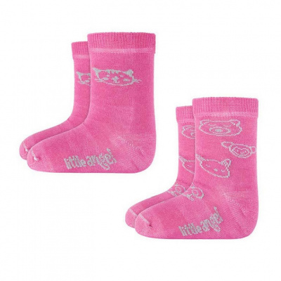 Little Angel-Ponožky dětské set obrázek Outlast® - růžová Velikost: 15-19 | 10-13 cm