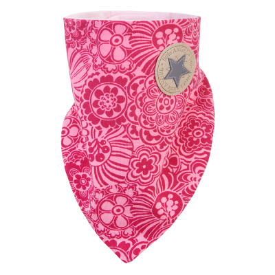 Little Angel-Šátek na krk podšitý Outlast® - tm.růžová kytky/růžová baby Velikost: uni