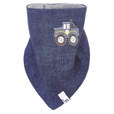 Little Angel-Šátek na krk podšitý Outlast® - jeans/šedý melír Velikost: uni