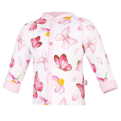 Little Angel-Kabátek podšitý Outlast® - růžový motýl/růžová baby Velikost: 50-56