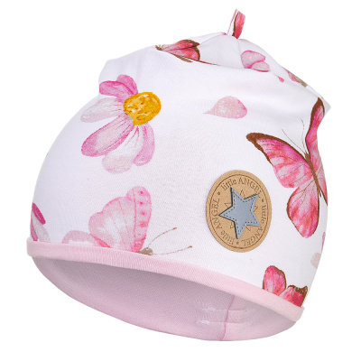 Little Angel-Čepice podšitá Outlast® - růžový motýl/růžová baby Velikost: 1 | 36-38 cm
