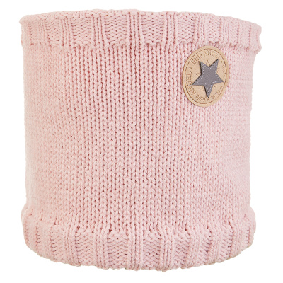 Little Angel-Nákrčník pletený hladký LA dětský Outlast ® - sv.růžová-logo Velikost: 3 | 42-44 cm