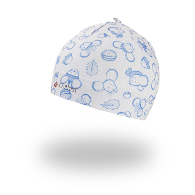 Little Angel-Čepice smyk natahovací TISK Outlast ® - sv.ledově modrá myšky Velikost: 2 | 39-41 cm