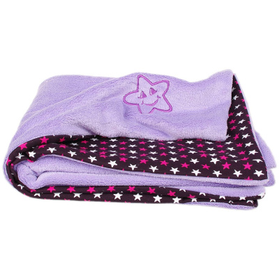KAARSGAREN-Dětská deka fialová hvězdičky Wellsoft bavlna