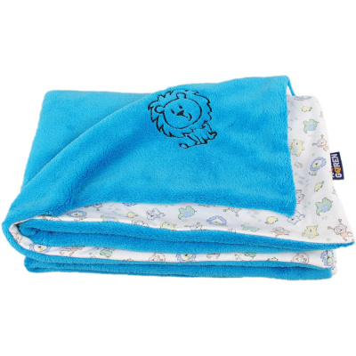 KAARSGAREN-Dětská deka aqua lev Wellsoft bavlna