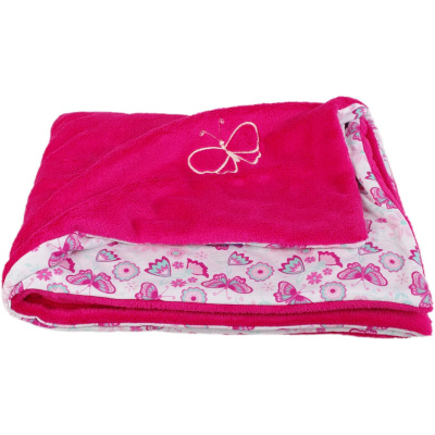 KAARSGAREN-Dětská deka růžová motýl Wellsoft bavlna