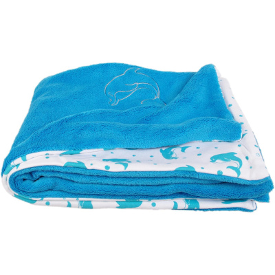 KAARSGAREN-Dětská deka aqua delfín Wellsoft bio-bavlna