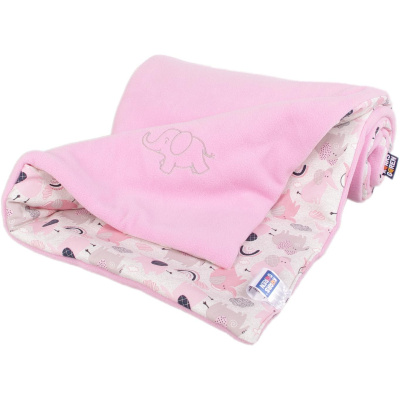 KAARSGAREN-Zateplená dětská deka růžová slon